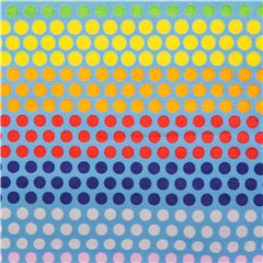 Azul Colorido Con Lunares Y Rayas Arco�ris Tela de Alexander Henry