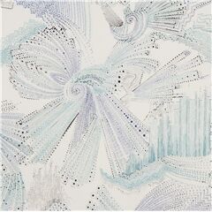 tela de lin�n blanca con mini lunares Tela de Alexander Henry