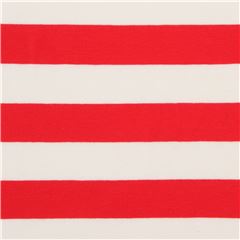Large Red Light Cream Stripes Stretch Fabric by Art Gallery Fabrics