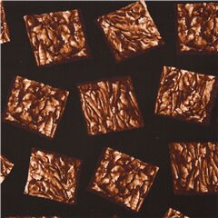 tessuto nero brownies dessert Tessuto di Timeless Treasures