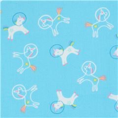 Cute Unicorn Astronauts Fabric by Dear Stella