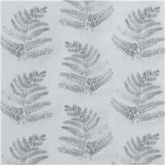 Delicate Fern Leaves Charcoal on Grey Fabric by Dear Stella