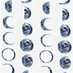 Lantern Light Moon Hases Crescent Fabric by Dear Stella