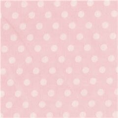 Tela rosa japonesa camisera algod�n lunares crema rosado Tela de Japanese Indie