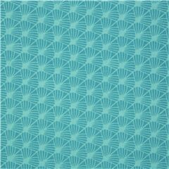 Tela Abanicos Hojas Diagonales Art Dec� Verde Azulado Tela de Michael Miller