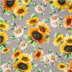 Girasoles Florecientes Que Dan Vueltas Tela de Michael Miller