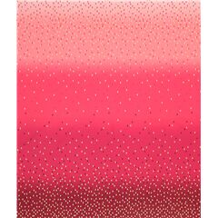 Tela rosa degradado con tri�ngulos y dorados metalizados Tela de Michael Miller