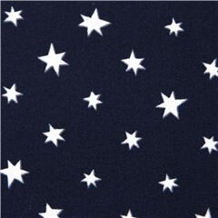 Estrellas Blancas De Seis Puntas Azul Marino Tela de Michael Miller
