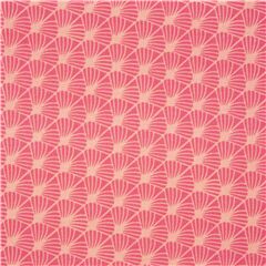 Abanicos Hojas Diagonales Art Dec� Melocot�n Tela de Michael Miller