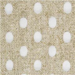 tela algod�n estampado trama yute con huevos blancos de gallina Tela de Michael Miller