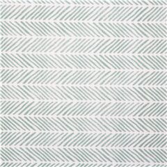 Tela blanca con rayas verde pastel diagonales espiguilla Tela de Michael Miller
