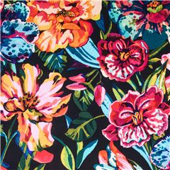 Fiori Dipinti Toni Gioiello Tessuto di Stof France