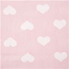 Tela oxford rosa de Jap�n con grandes corazones rosa claro Tela de Japanese Indie