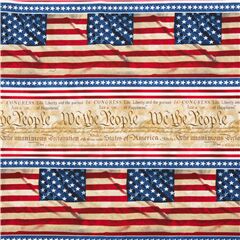 tessuto rosso bianco blu seppiato cotone strisce USA Tessuto di Timeless Treasures