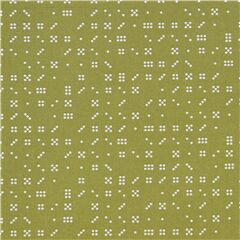 Domino Dots on Green Fabric by Robert Kaufman