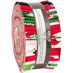 Holiday Colourstory Jingle Penguin Snowman Strip Roll by Robert Kaufman