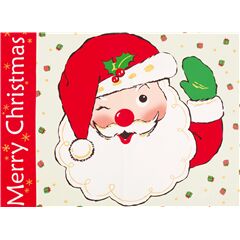 Tissu large � panneaux avec le P�re No�l Merry Christmas Tissu par Michael Miller