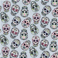 Calaveras De Az�car Coloridas De Halloween Tela de Stof France