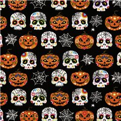 Calaveras De Az�car Calabazas Telara�as Tela de Michael Miller