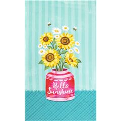 Linda tela flores panel algod�n turquesa con girasoles margaritas Tela de Michael Miller