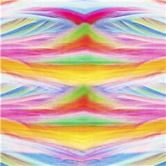 tessuto linee ondulate arcobaleno arte astratta Tessuto di Timeless Treasures