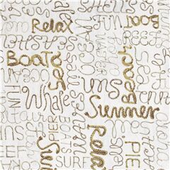 tessuto bianco vacanze estive corda scritte Tessuto di Timeless Treasures