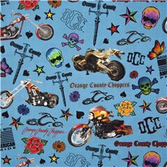 Tatuaje De Motocicleta Americana Orange County Choppers Tela de Michael Miller