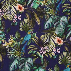 Follaje Tropical Loros Azules Tela de Stof France
