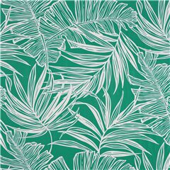 Emerald Green Tropical Leaf Fabric by Trans-Pacific Textiles