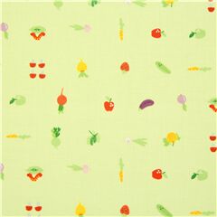 Tela EE. UU. verde claro mini verduras y frutas lindo y de colores Tela de Dear Stella