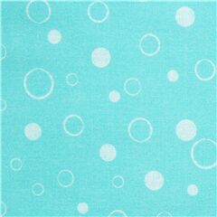Burbujas Estampadas Blanco Aqua Tela de Michael Miller