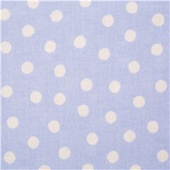 Tela Camisera Japonesa Azul Con Lunares Peludos Tela de Japanese Indie