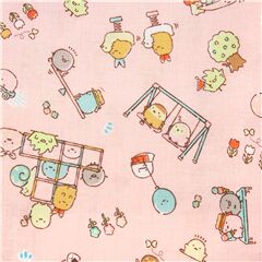 Stoff Japan rosa Sumikko Gurashi Spielplatz Baumwollfolie Stoff von San-X