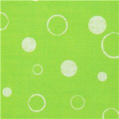 Burbujas Estampadas Verde Blanco Tela de Michael Miller