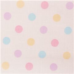 Tela ret�cula lunares amarillo rosa p�rpura azul algod�n laminado blanco Jap�n Retazo (Retazo)