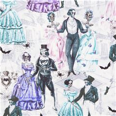 tessuto costumi vittoriani scheletri ballo Tessuto di Timeless Treasures