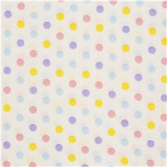 Lindos Lunares Pastel Blanco Roto Tela de Japanese Indie