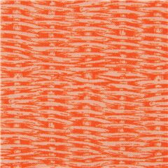 Tela naranja con estampado de labor de cester�a Tela de Alexander Henry