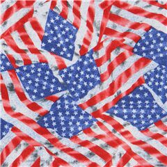 Packed United States of America Flags Fabric by Sykel Enterprises