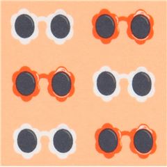 Cool Peach Flower Retro Sunglasses Stretch Fabric by Art Gallery Fabrics