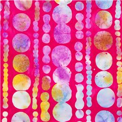 Tela lunares en columnas estilo batik algod�n rosa sarong despintado Bali Tela de Michael Miller