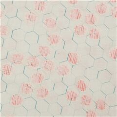 Spring Shimmer Silver Metallic Hexagons Fabric by Robert Kaufman