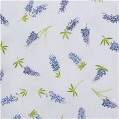 Texas in Bloom Small Lavender Flower Fabric by Robert Kaufman