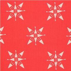 Red with White Star Pattern Fabric by Art Gallery Fabrics