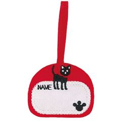 toppa iron-on etichetta rossa gatto impronta di zampa 1 pezzo di Japanese Indie