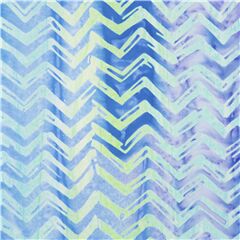 Tela batik algod�n estilo deste�ido sarong tonos azules con zig zag espiguilla Tela de Michael Miller