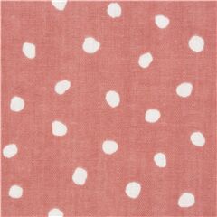 Tela japonesa gasa de algod�n rosa con lunares blancos estilo r�stico Tela de Japanese Indie