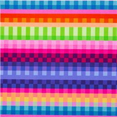 tela algod�n EE. UU. multicolor rayas de cuadritos 8 bit Tela de Michael Miller