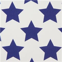 tela de sarga blanca con estrellas en azul oscuro Tela de Kokka