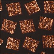 Tela negra de dulces postre brownie marr&oacute;n